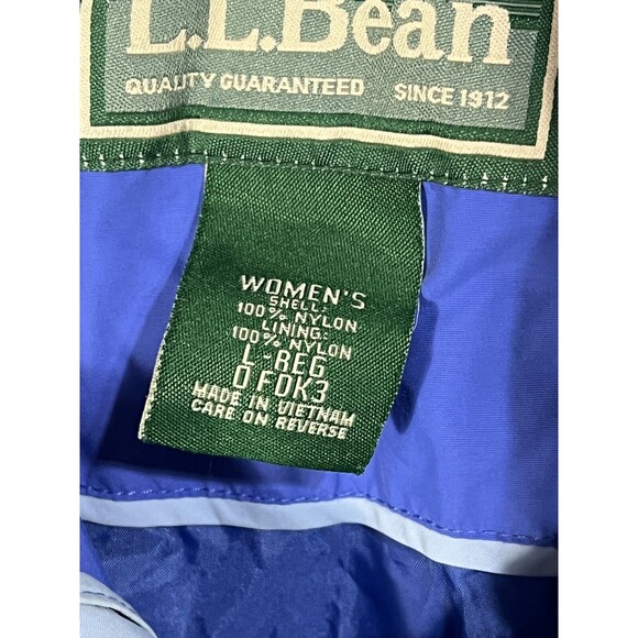VTG LL Bean Blue Soft Shell Light‎ Windbreaker Jacket Sz. Large Regular - Picture 4 of 7